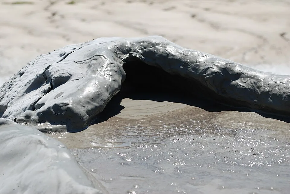 Pâclele Mici Mud Volcanoes: A mud volcano in the Buzău County reservation.