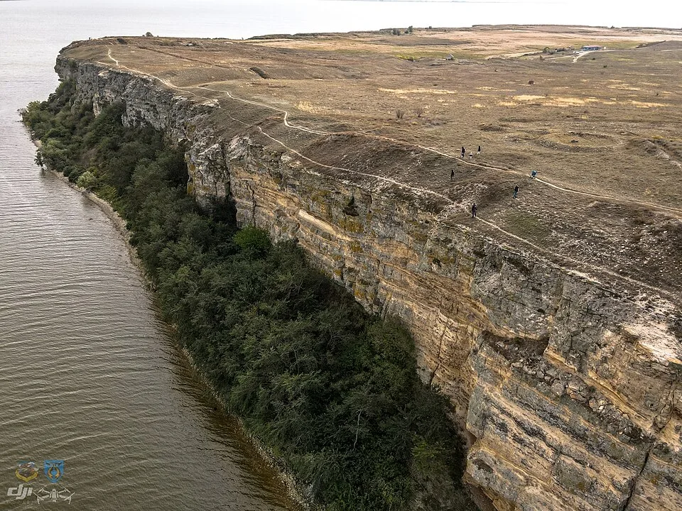 Capul Doloșman above the Razim-Sinoe lagoon system